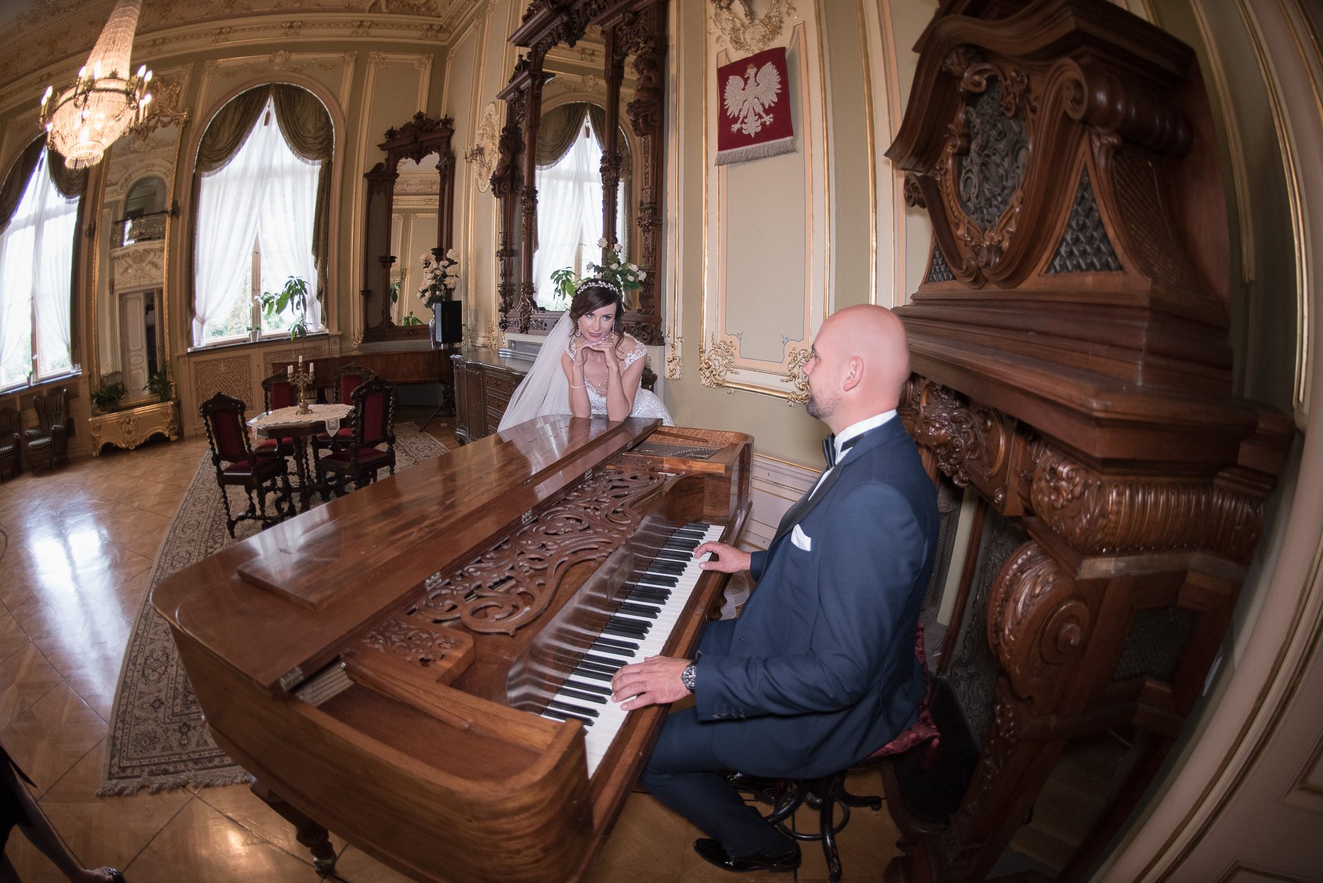 Pałac Ditla — plener ślubny – fotograf Częstochowa