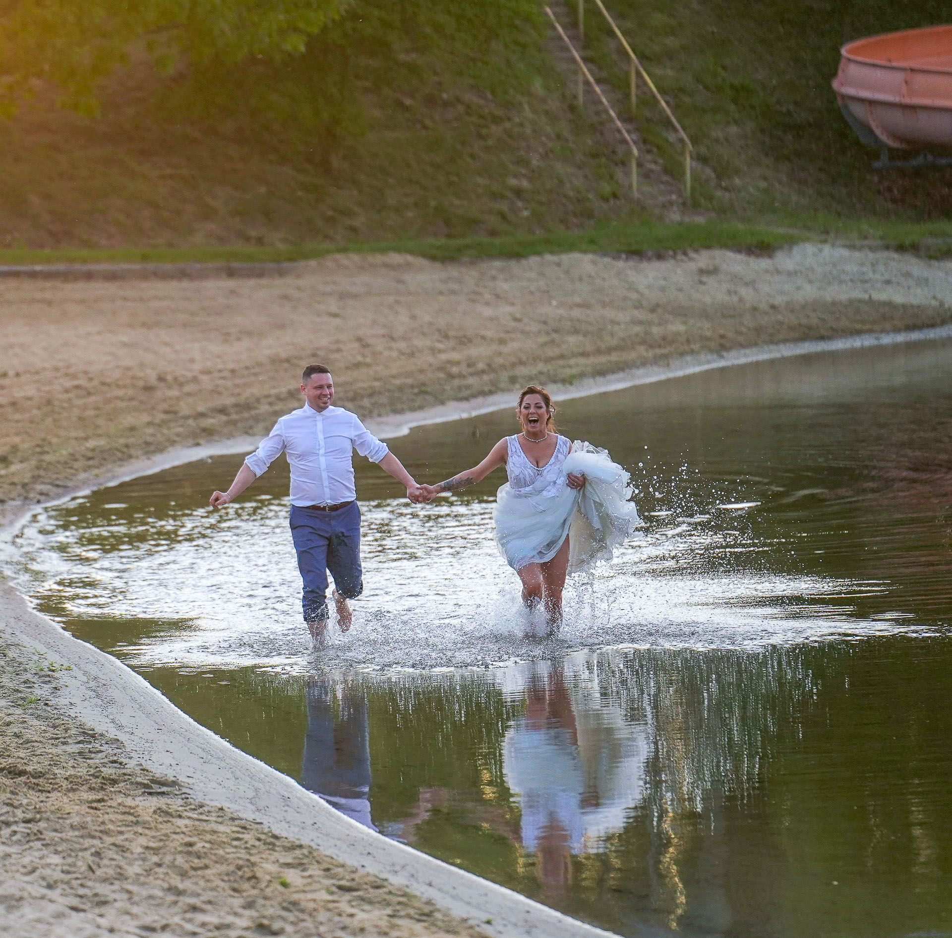 Poraj — plener ślubny nad Zalewem – fotograf Częstochowa