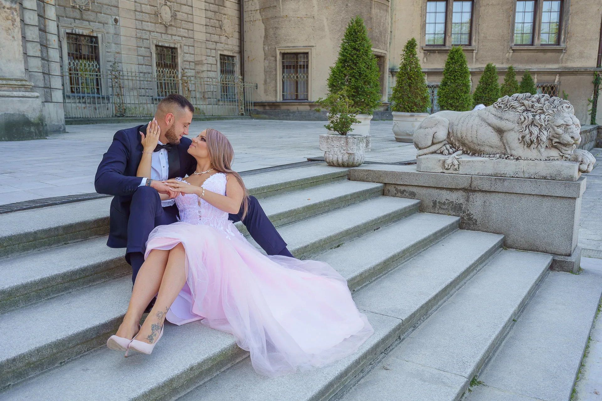 Zamek Moszna — plener ślubny – fotograf Częstochowa